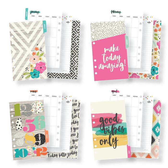 carpe diem Personal Planner Good Vibes Monthly Inserts