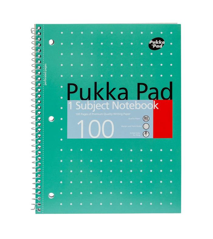 carpe diem Pukka Pads Metallic Single Subject Wirebound Notebook - Pack of 3