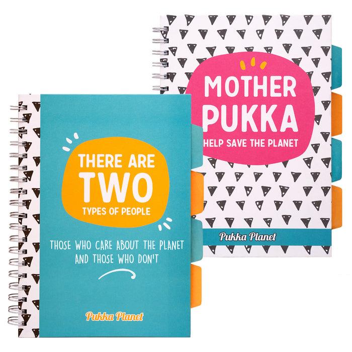carpe diem Pukka Planet B5 Hardcover 5-subject Notebook- Pack of 2