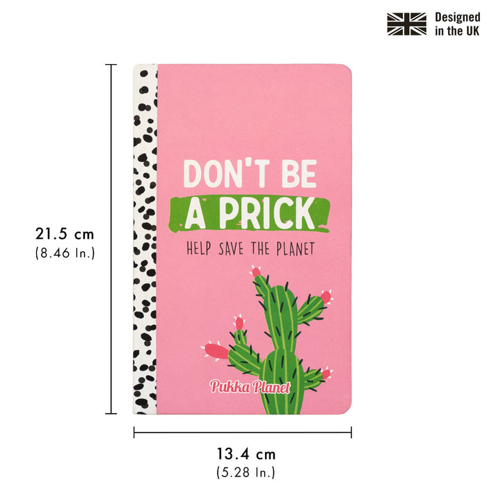Carpe Diem Pukka Planet Soft Cover Notebook "Don't Be A Prick"