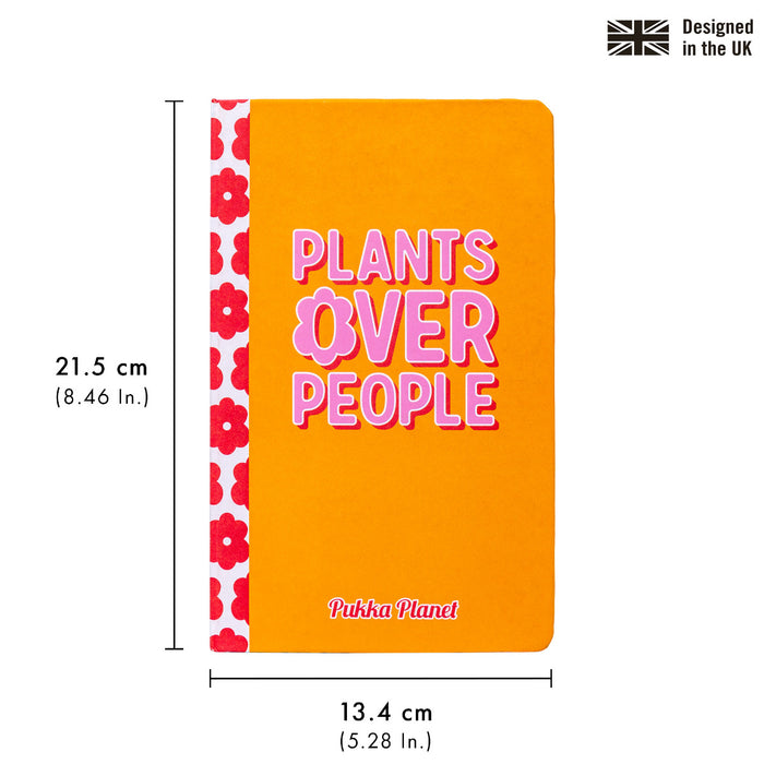 Carpe Diem Pukka Planet Soft Cover Notebook "Plants Over People"