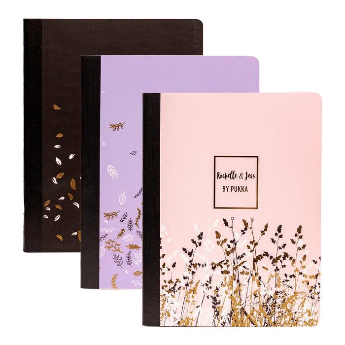 carpe diem Rochelle and Jess Composition Books - Assorted Pack of 3