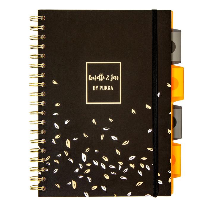 Carpe Diem Rochelle & Jess 5-subject Hardcover Notebook - Pack Of 3 Assorted Colours