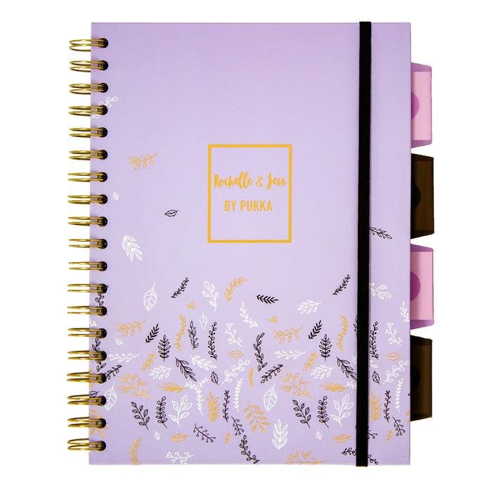 Carpe Diem Rochelle & Jess 5-subject Hardcover Notebook - Pack Of 3 Assorted Colours