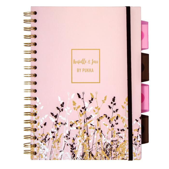 Carpe Diem Rochelle & Jess 5-subject Hardcover Notebook - Pack Of 3 Assorted Colours