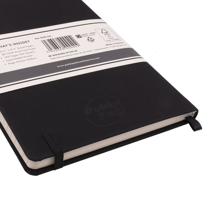 Carpe Diem Soft Cover A5 Notebook College Ruled In Black