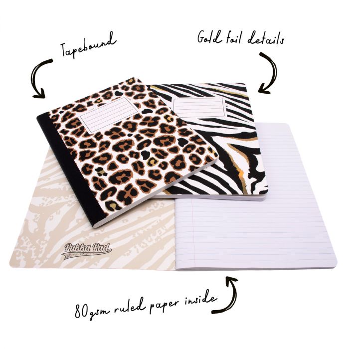Carpe Diem Wild Composition Book - Assorted Pack Of 3