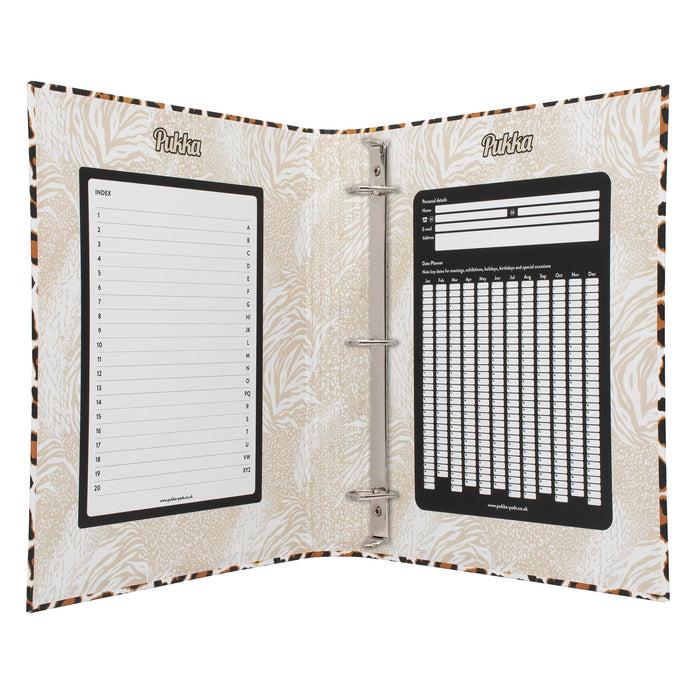 Carpe Diem Wild Leopard Print Rollbound Binder Preloaded 3-Ring