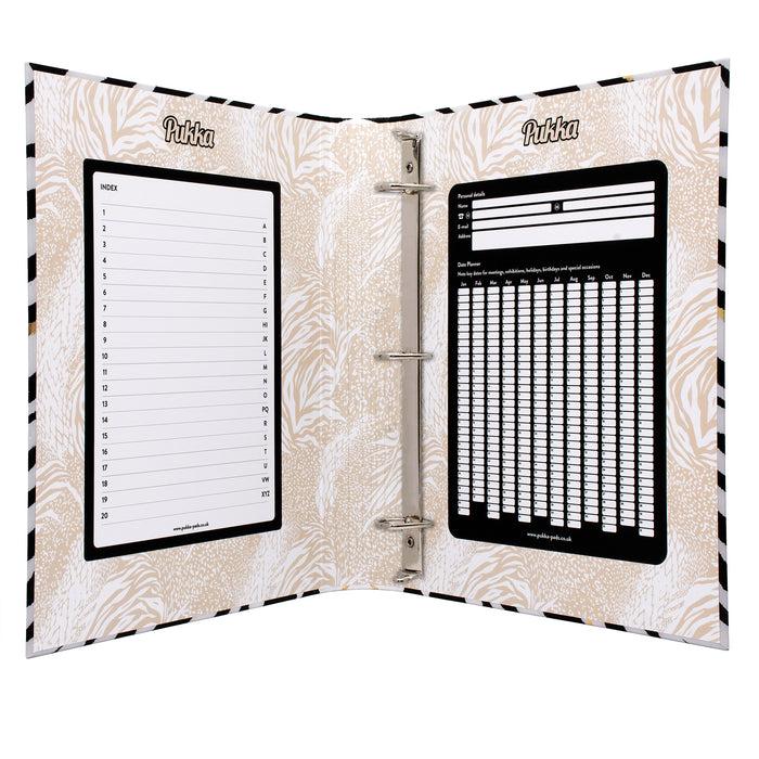 Carpe Diem Wild Zebra Print Rollbound Binder Preloaded 3-Ring