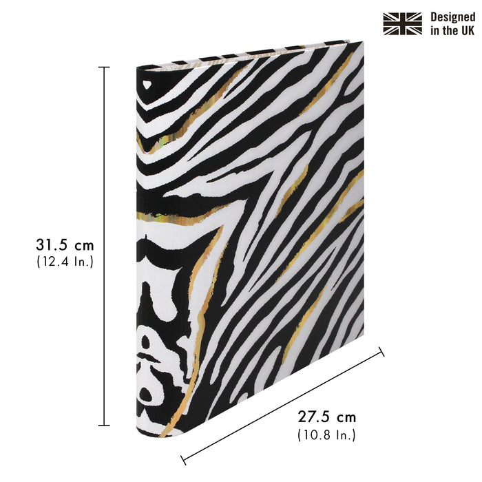 Carpe Diem Wild Zebra Print Rollbound Binder Preloaded 3-Ring