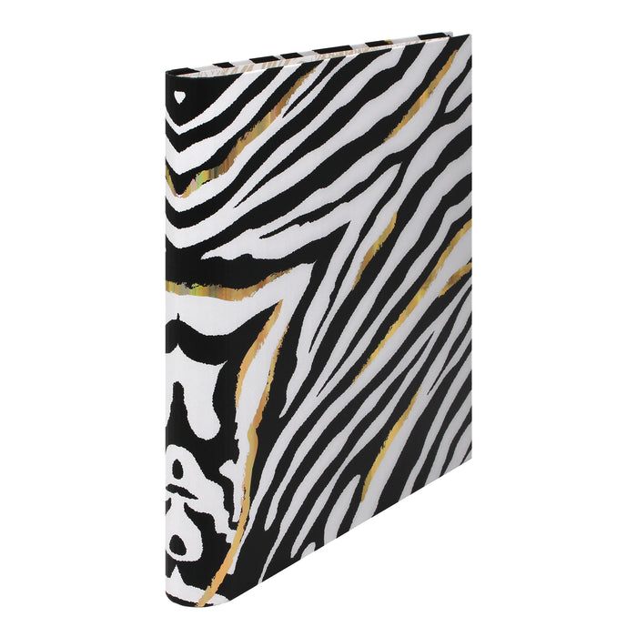 carpe diem Wild Zebra Print Rollbound Binder Preloaded 3-Ring