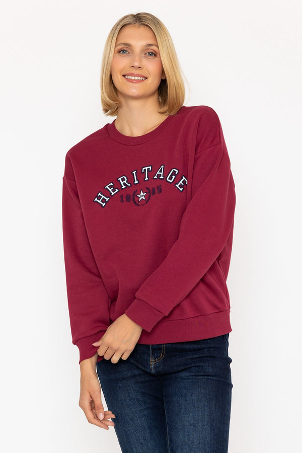 Carraig Donn 1965 Soft Touch Sweatshirt In Burgundy
