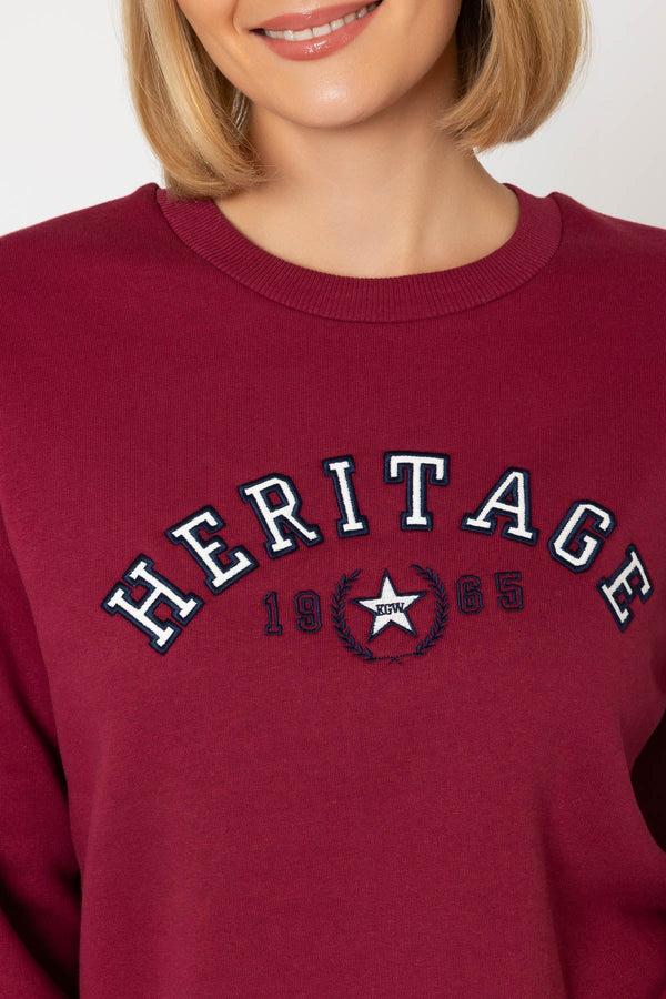 Carraig Donn 1965 Soft Touch Sweatshirt In Burgundy