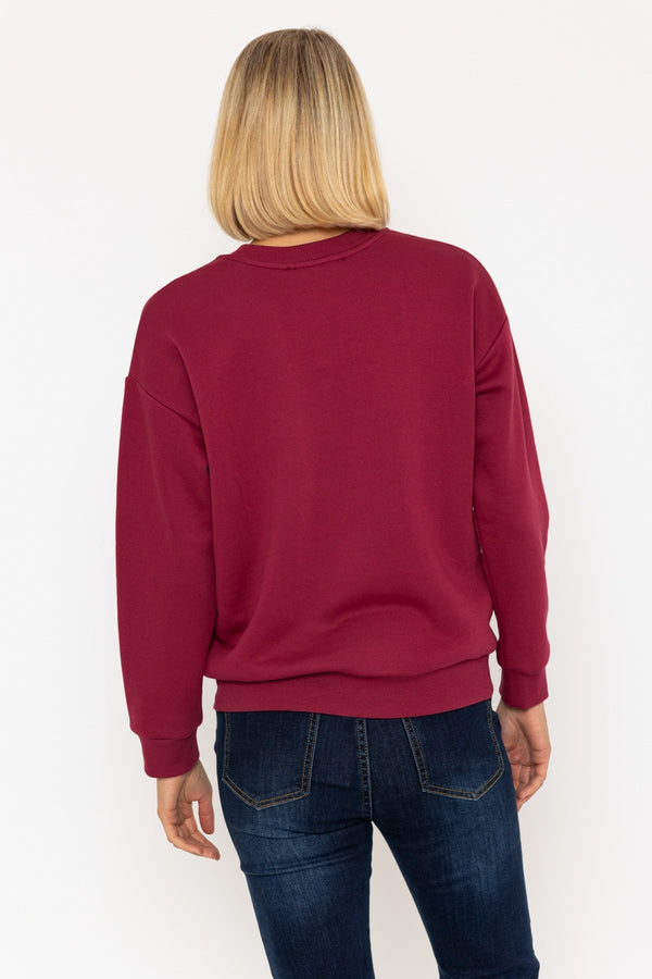 Carraig Donn 1965 Soft Touch Sweatshirt In Burgundy