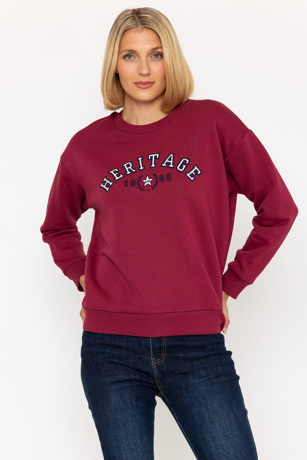 carraig donn 1965 Soft Touch Sweatshirt in Burgundy