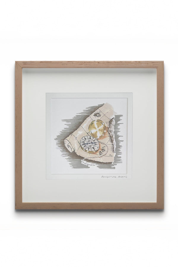 carraig donn Adventure Awaits Large Framed Art Print