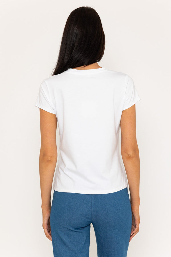 Carraig Donn Amore Heart Print White Cotton T-Shirt