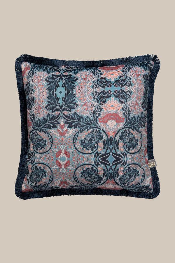 carraig donn Athena 43x43cm Cushion in Blue & Marsala