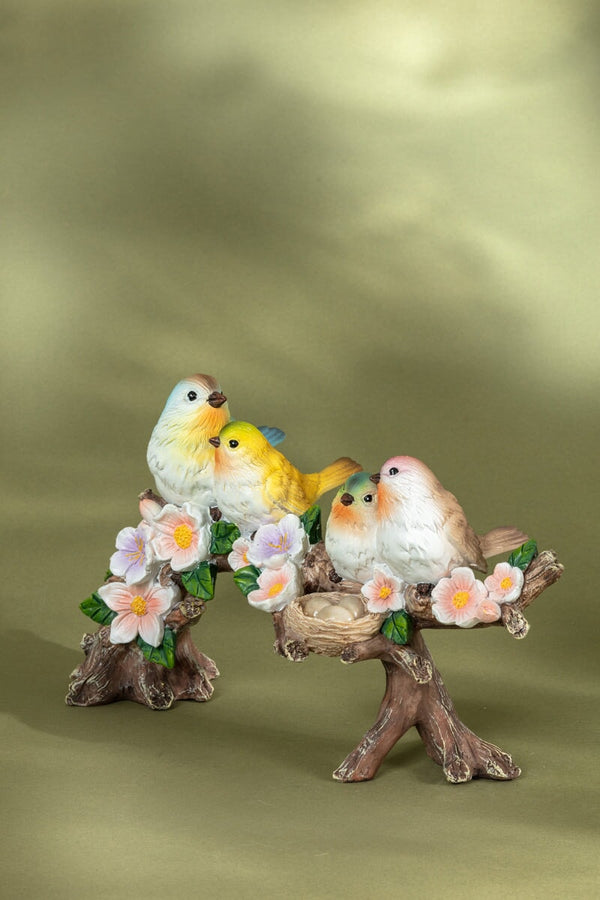 Carraig Donn Bird Family On Branch Decorative Figurine