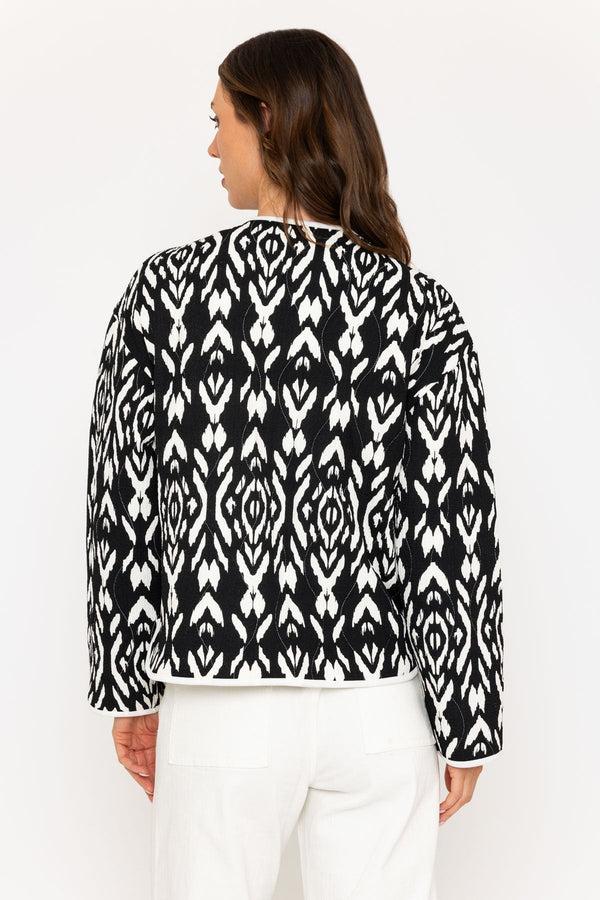 Carraig Donn Black & White Lightweight Printed Jacket