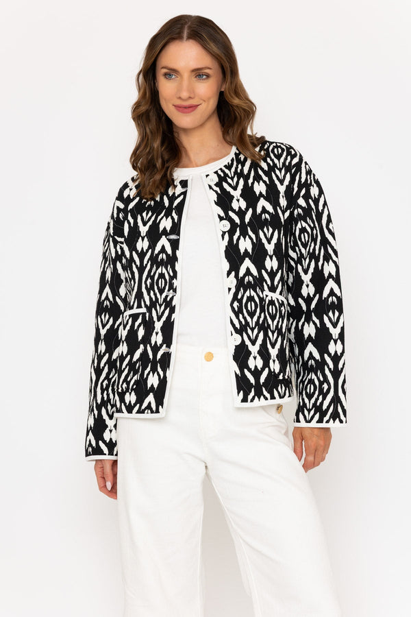 carraig donn Black & White Lightweight Printed Jacket