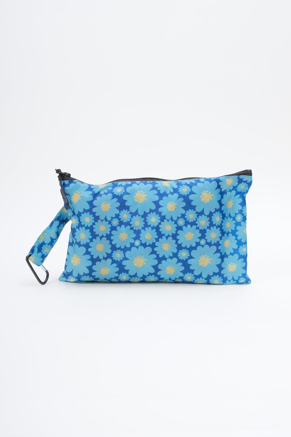 Carraig Donn Blue Flower Print Rain Poncho In A Bag