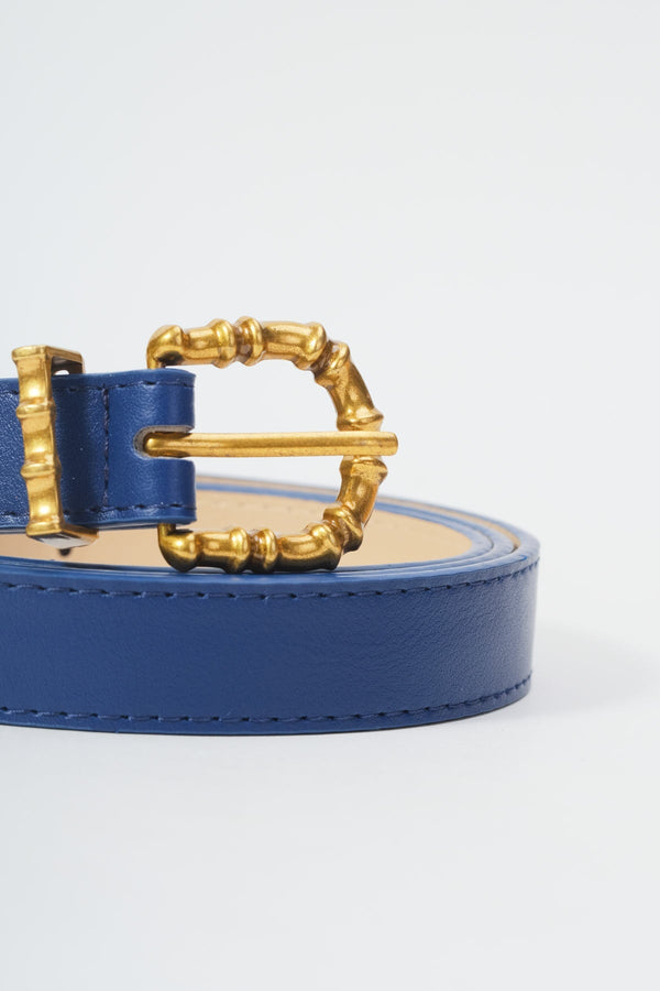 Carraig Donn Blue Gold Buckle Classic Belt - Size M/L