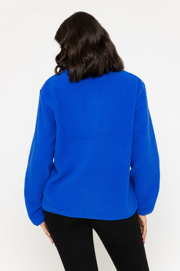 Carraig Donn 1/2 Zip Teddy Fleece In Blue