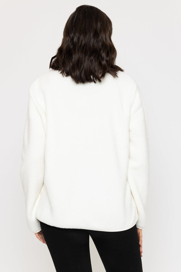 Carraig Donn 1/2 Zip Teddy Fleece In Ecru