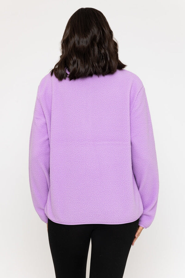 Carraig Donn 1/2 Zip Teddy Fleece In Lilac