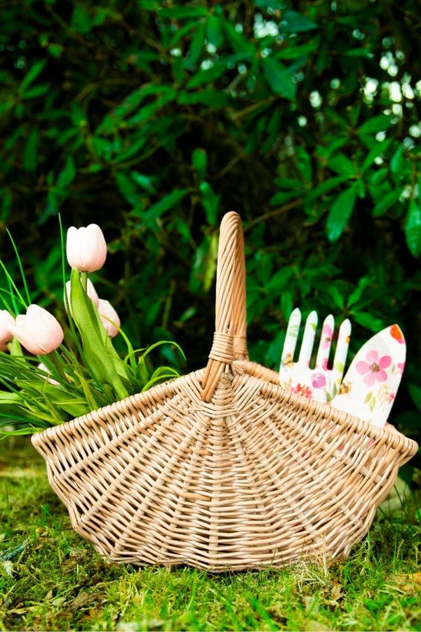 carraig donn 2 Piece Willow Basket Gardening Set
