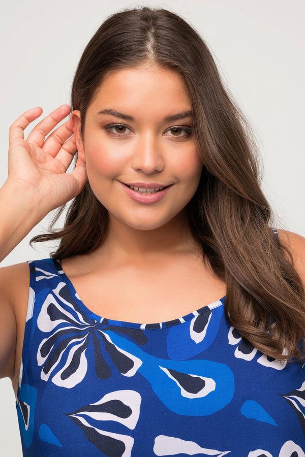 Carraig Donn A-Line Midi Dress In Blue Print