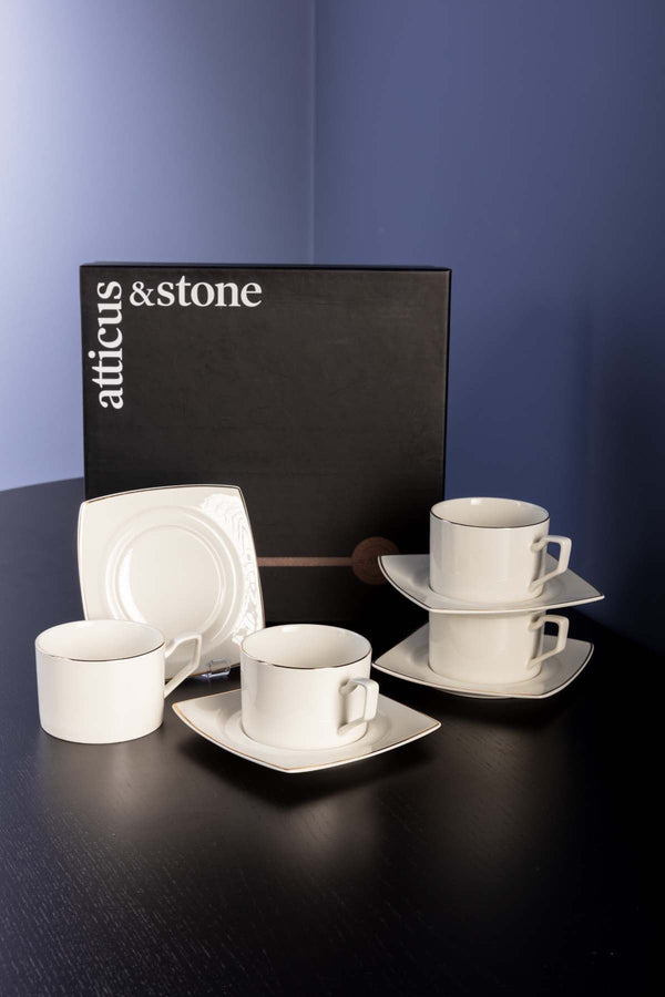 Carraig Donn Apollo Cup And Saucer Set Of 4