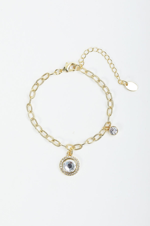 carraig donn April Birthstone Charm Bracelet