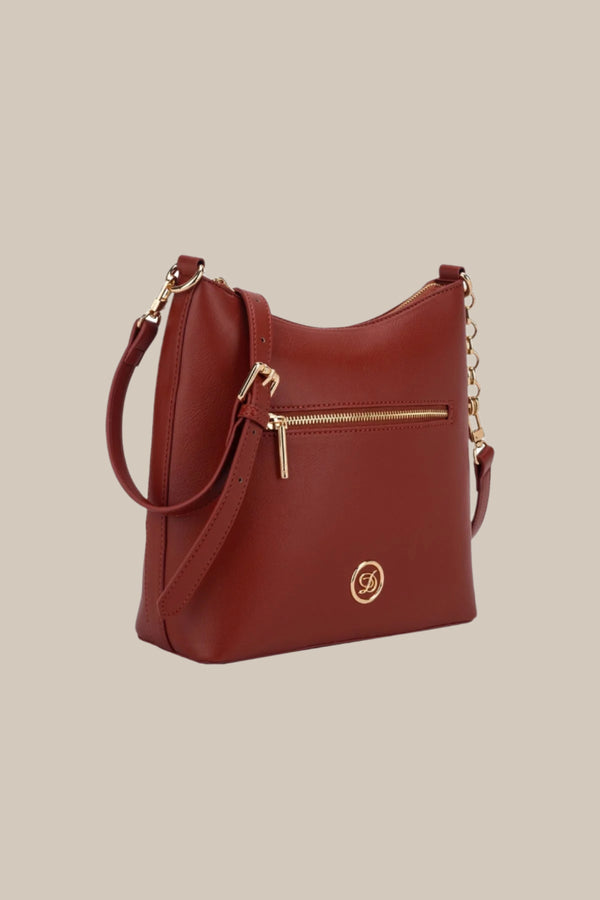 Carraig Donn Aspen Crossbody Bag In Rust Brown