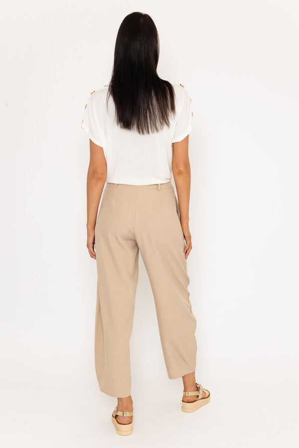 Carraig Donn Beige Barrel Leg Trousers