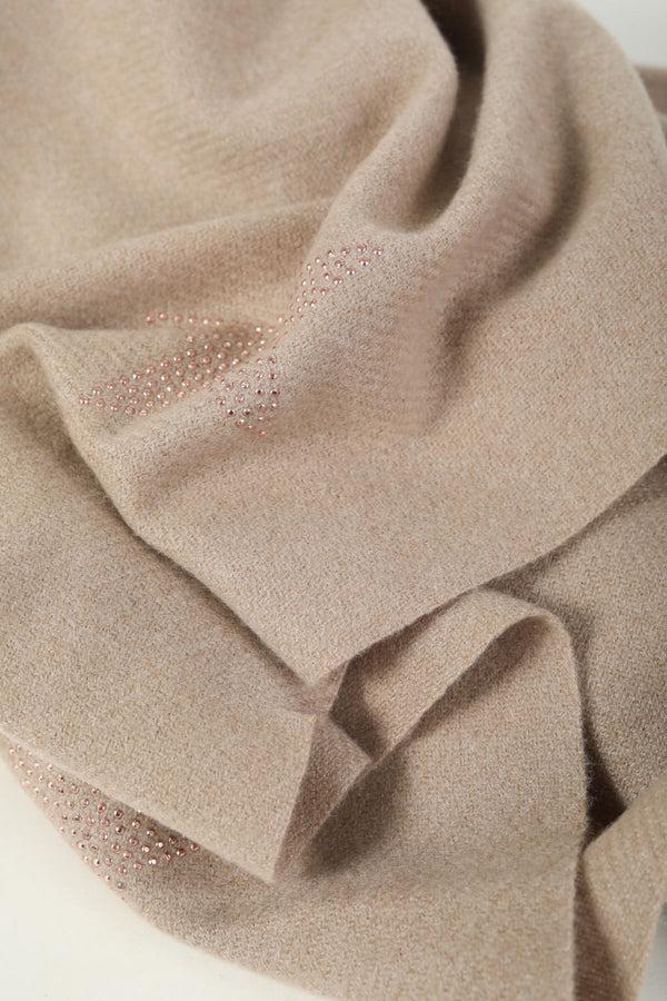 Carraig Donn Beige Star Embellished Scarf