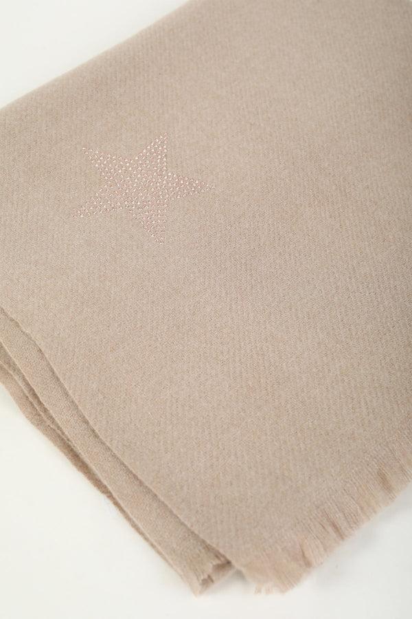 Carraig Donn Beige Star Embellished Scarf