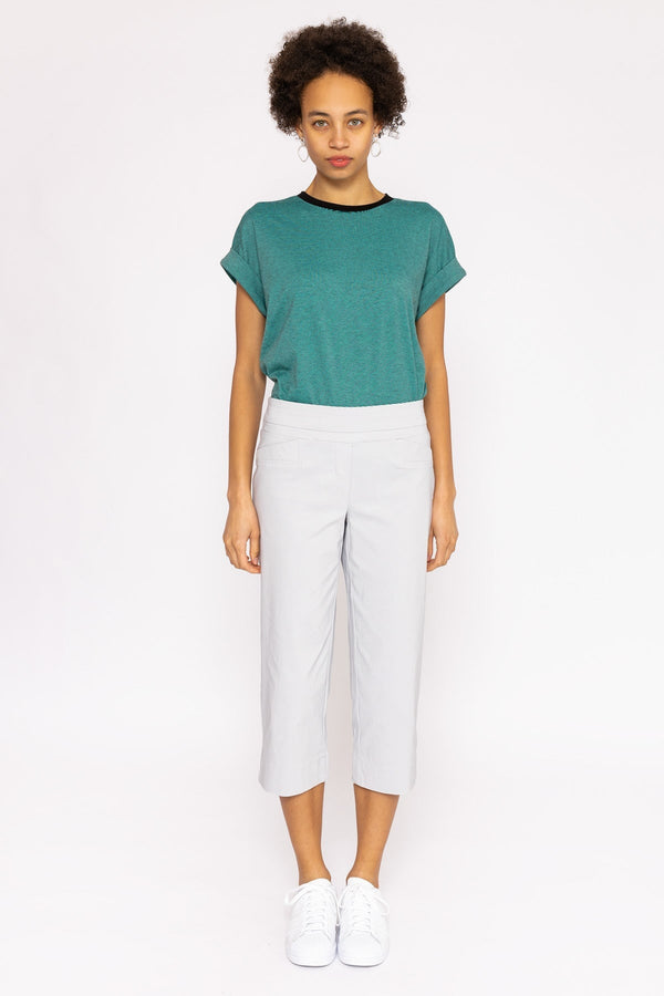 Carraig Donn Bengaline Crop Pants In Grey