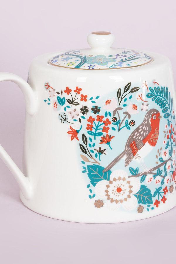 Carraig Donn Birdy Robin & Blue Tit Teapot