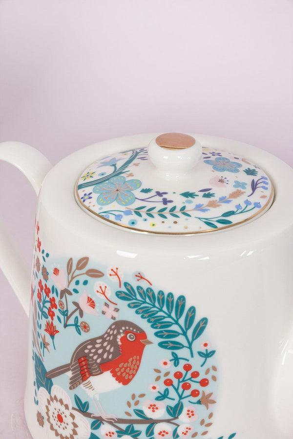 Carraig Donn Birdy Robin & Blue Tit Teapot