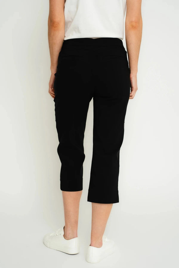 Carraig Donn Black Bengaline Cropped Trousers