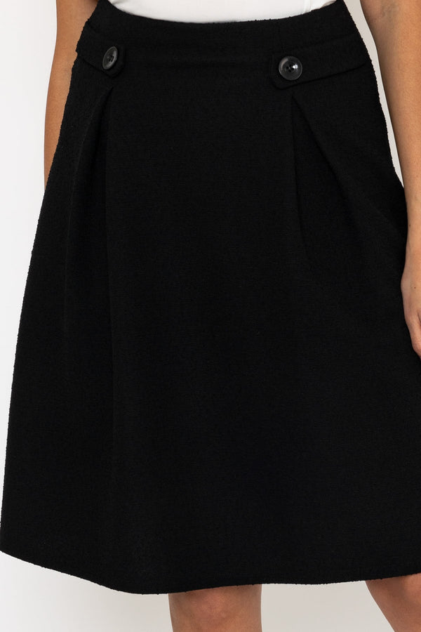 Carraig Donn Black Bouclé Knee Length Skirt