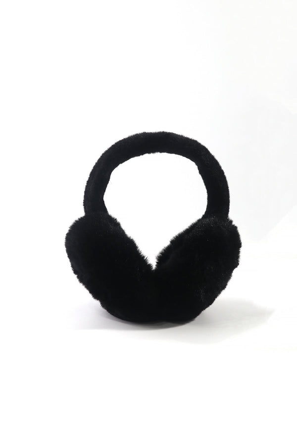 carraig donn Black Faux Fur Ear Muffs