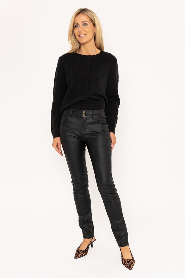 carraig donn Black Faux Leather Skinny Jeans