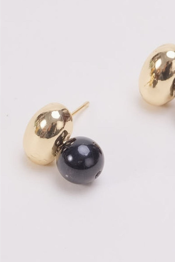 Carraig Donn Black & Gold Stud Earrings