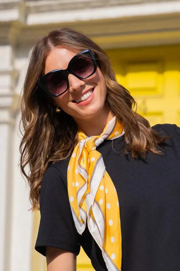 carraig donn Black Link Detail Cateye Sunglasses