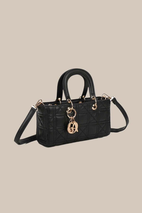 carraig donn Black Quilted Bag With Charm