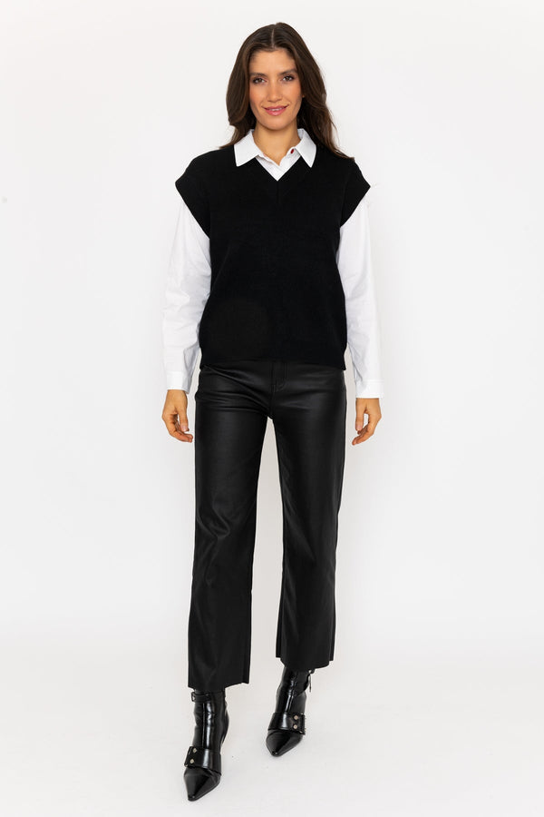 Carraig Donn Black Sweater Vest