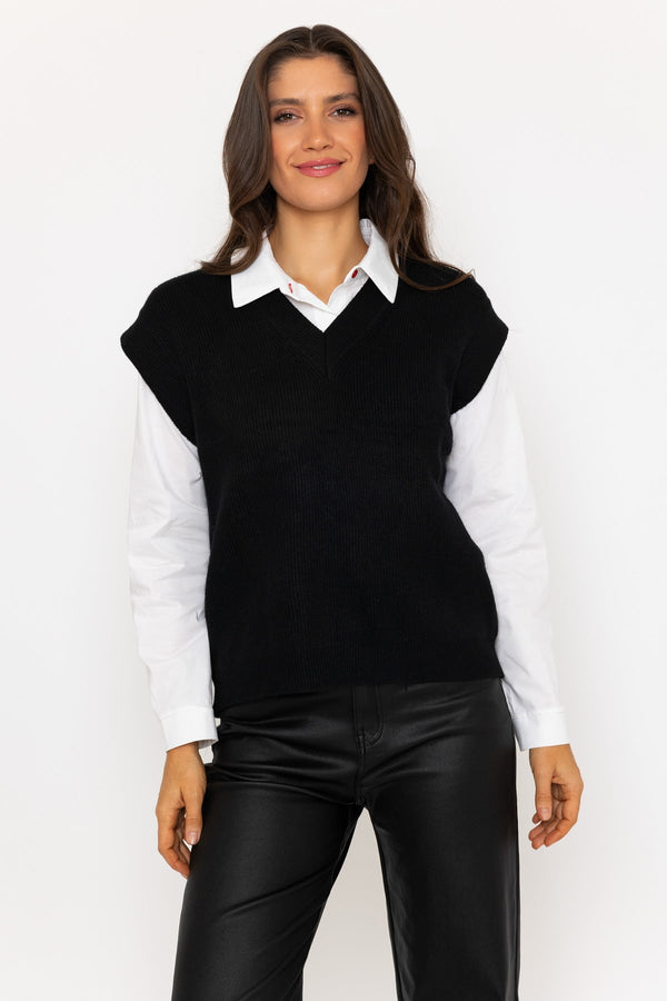 carraig donn Black Sweater Vest